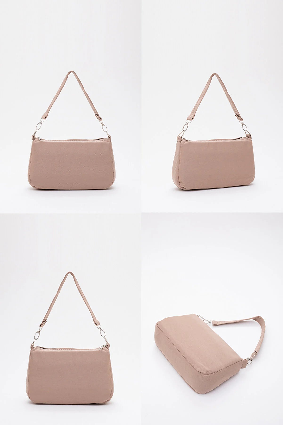 Mink I Casual Sports Canvas Fabric Baguette Women's Hand And Shoulder Bag