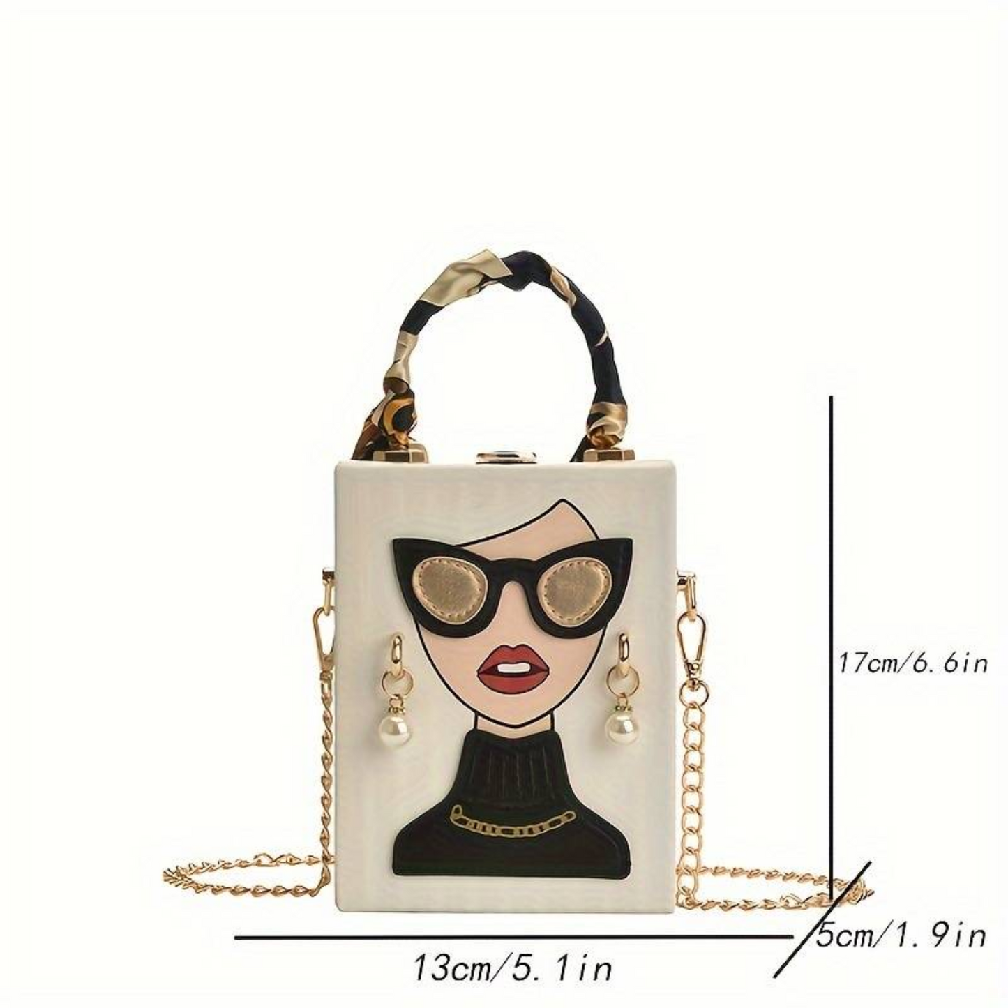 Unique-Top Handle Box Square Purse | QUEEN