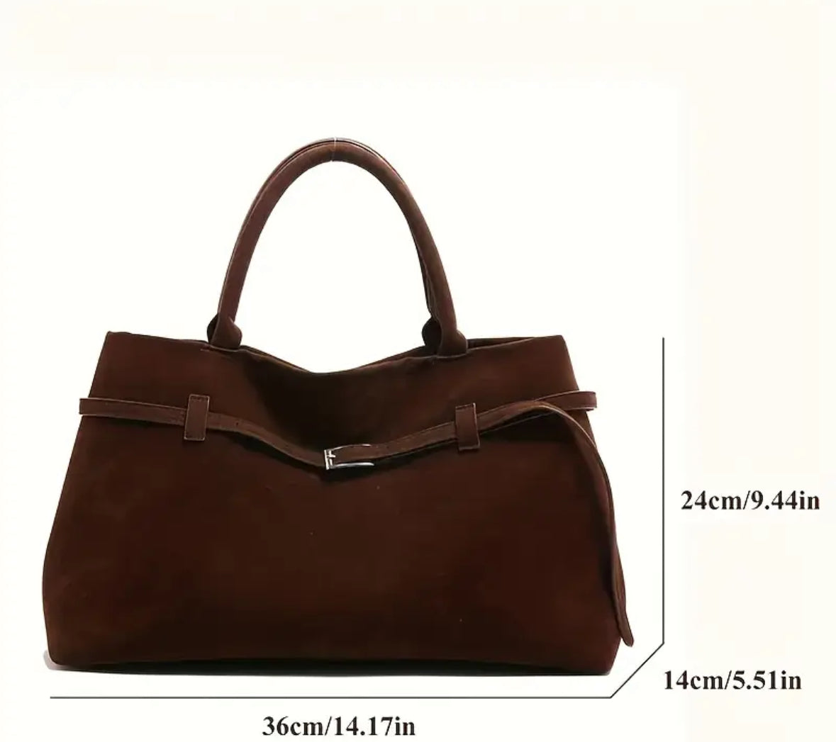 Vintage Suede Tote Bag | CHARLOTTE