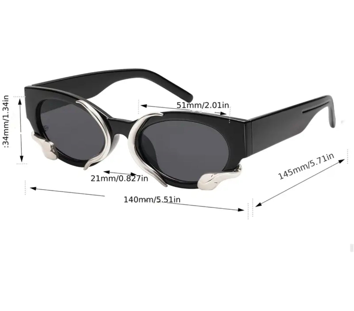 Retro Snake-Inspired Unisex Sunglasses | PYTHON