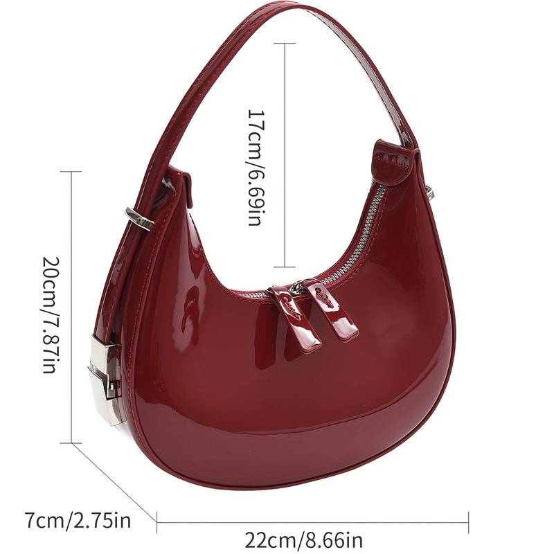 Cherry Red Trendy Shoulder Bag | AMORA