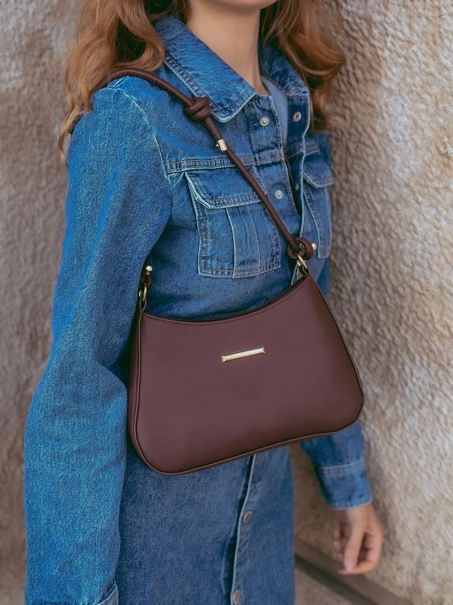 Casual And Comfortable Dark Coffee Shoulder Bag | MOCHA