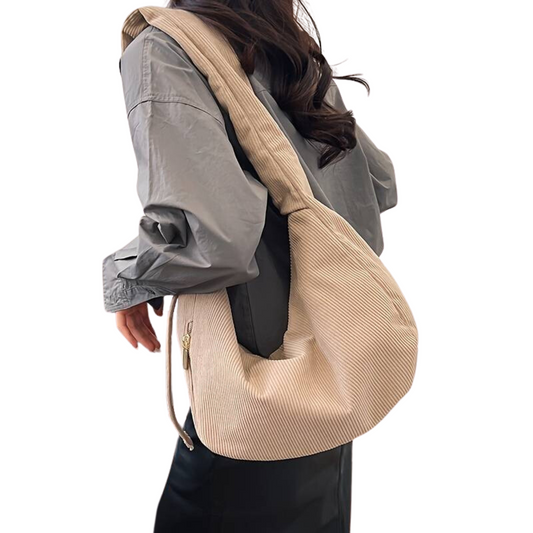 Casual Minimalist Crescent Shoulder Bag, Solid Color Versatile Underarm Bag For Daily Use