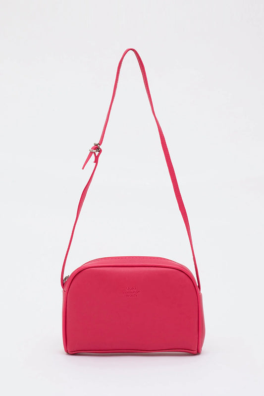 Fuchsia I Mini Urban Cross Strap Single Compartment Faux Leather Arm and Shoulder Bag