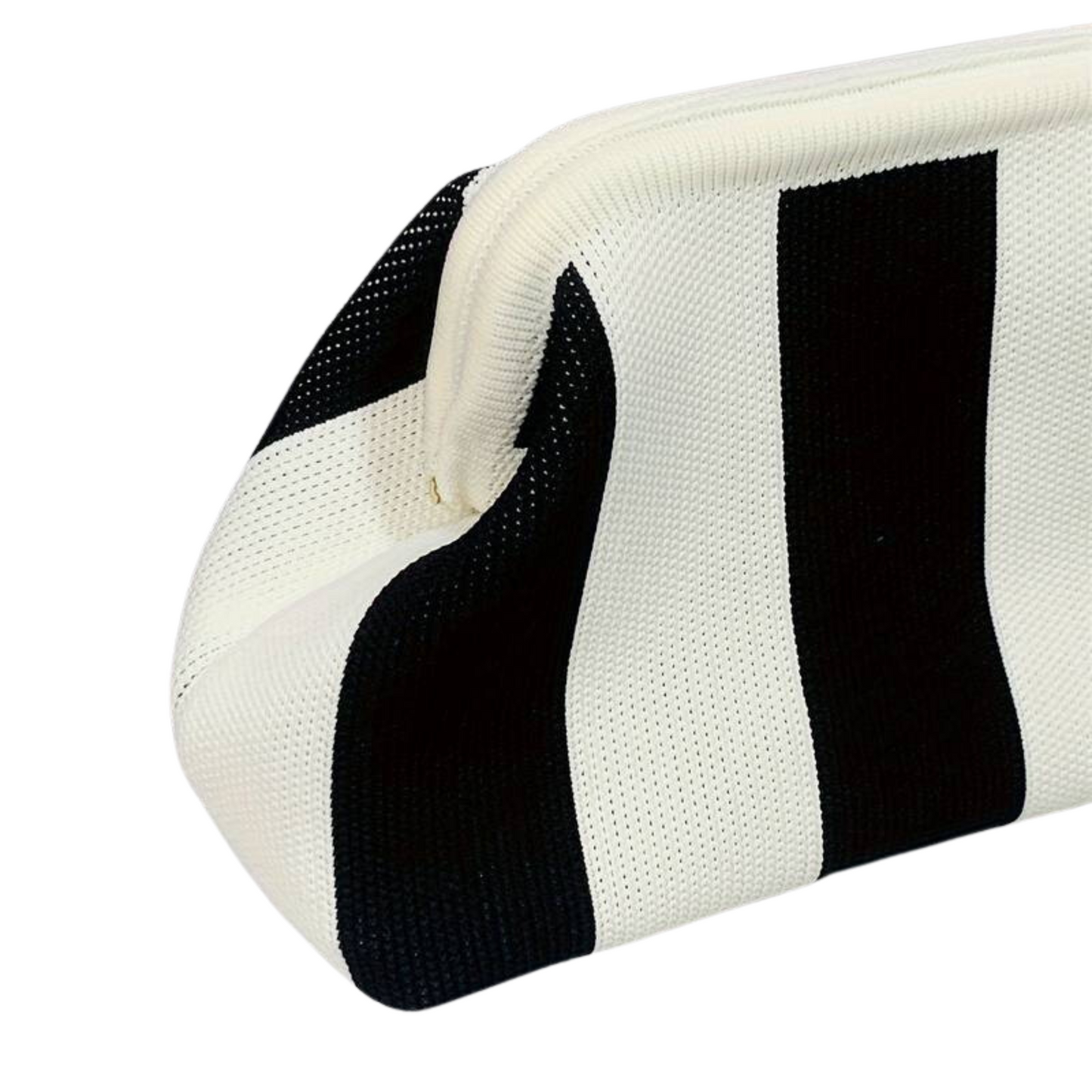 Striped Crochet Bag For Women, Fashion Colorblock Clutch Purse, Portable Makeup Storage Bag