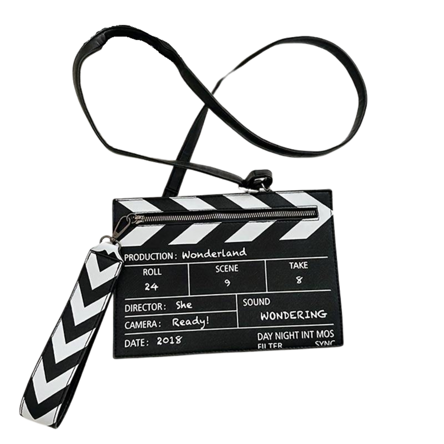 Creative Film Clapper Handbag, Trendy Novelty Evening Purse, Movie Film Cut Action Clapboard Clutch Bag