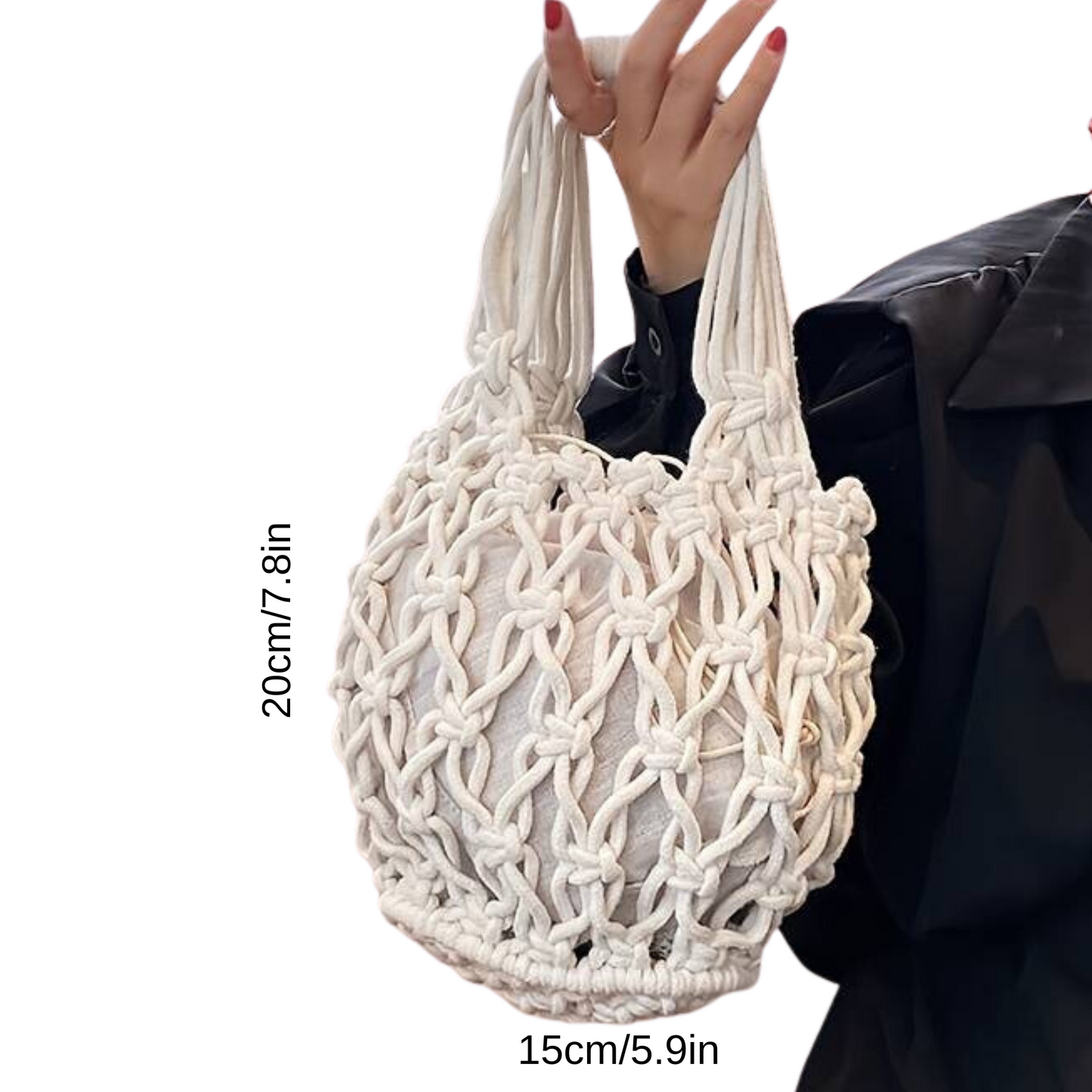 Trendy Hollow Woven Shoulder Bag, Perfect Underarm Bag For Beach Vacation