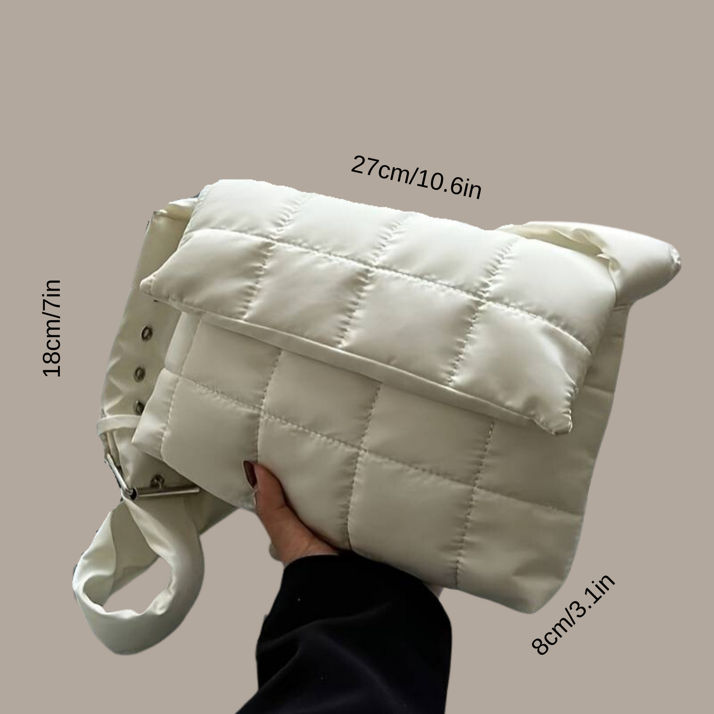 Fashion Quilted Crossbody Bag, Solid Color Shoulder Bag, Women's Casual Handbag & Purse