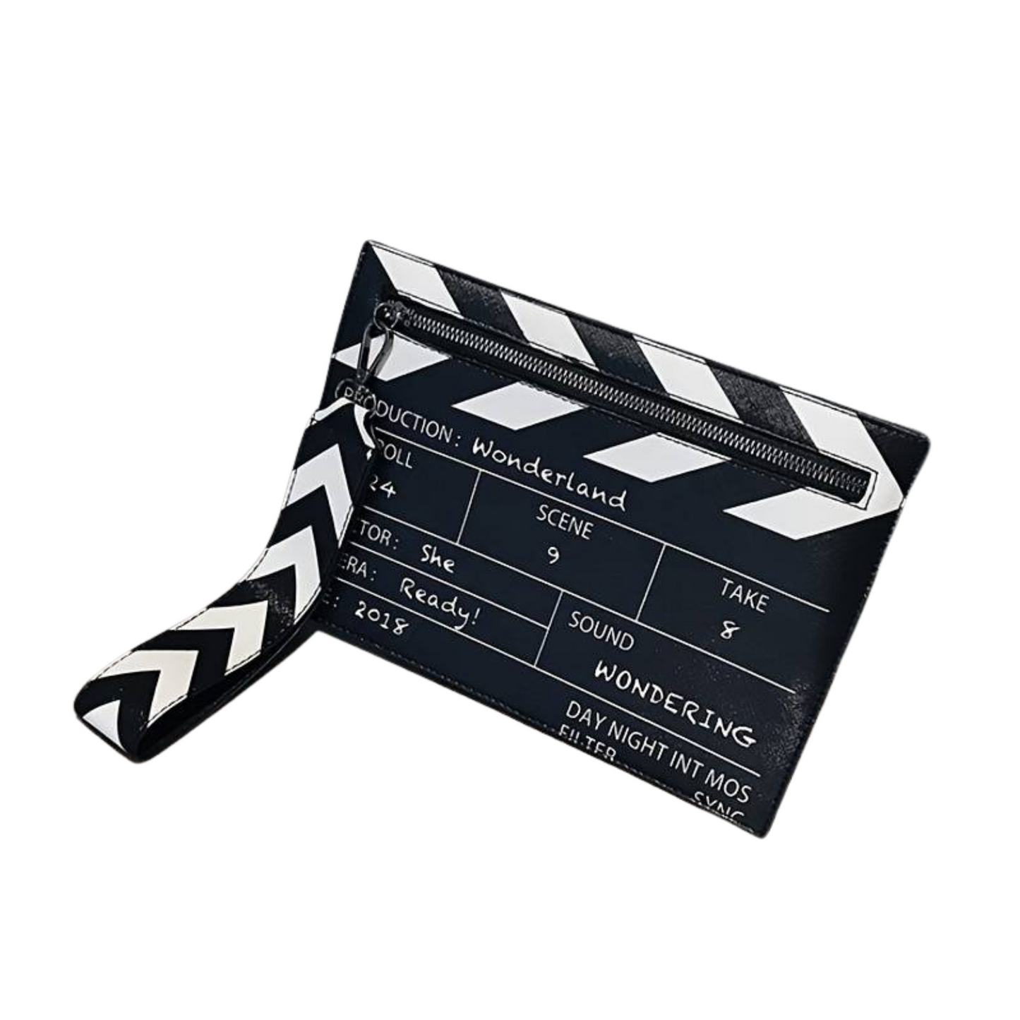 Creative Film Clapper Handbag, Trendy Novelty Evening Purse, Movie Film Cut Action Clapboard Clutch Bag