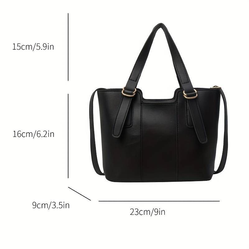 2024 New Solid Color Shoulder Bag, Elegant All-Match Top Handle Satchel Bag For Women's Daily Use