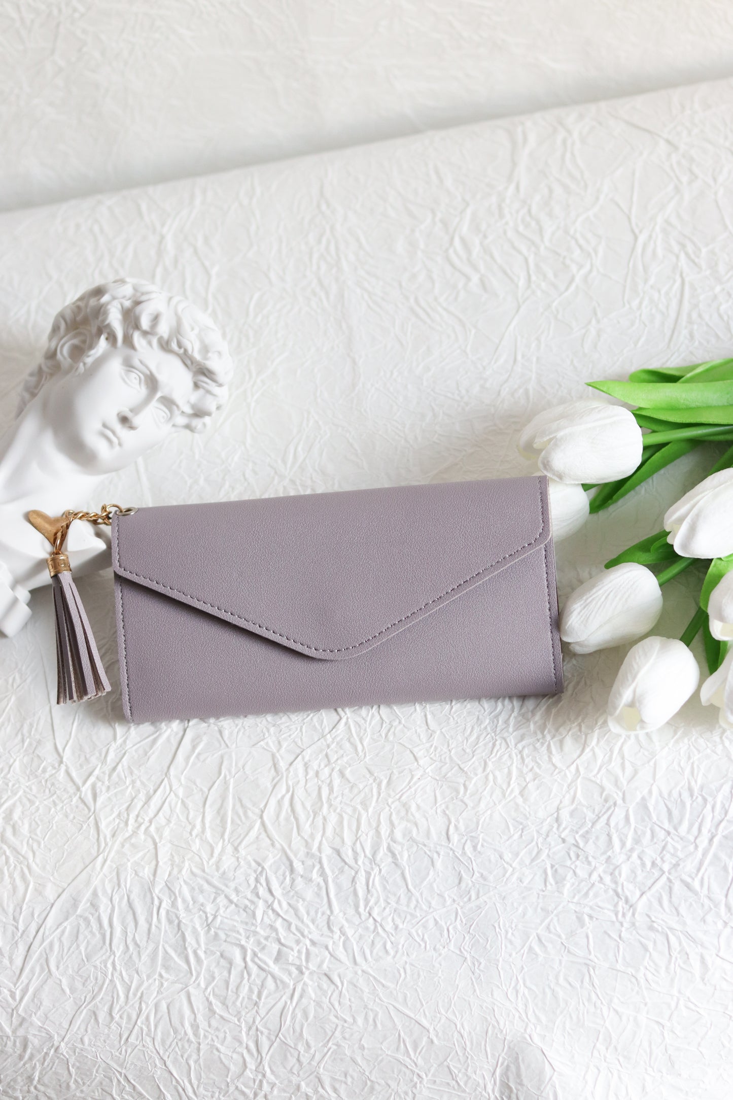 Minimalist Solid Color Long Wallet, Women's Elegant Faux Leather Fold Wallet With Card Slots & Zipper Pocket