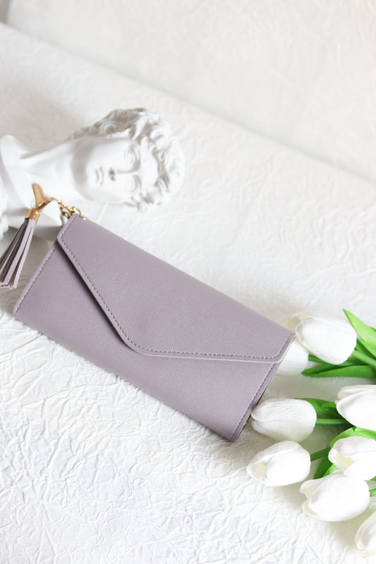 Minimalist Solid Color Long Wallet, Women's Elegant Faux Leather Fold Wallet With Card Slots & Zipper Pocket