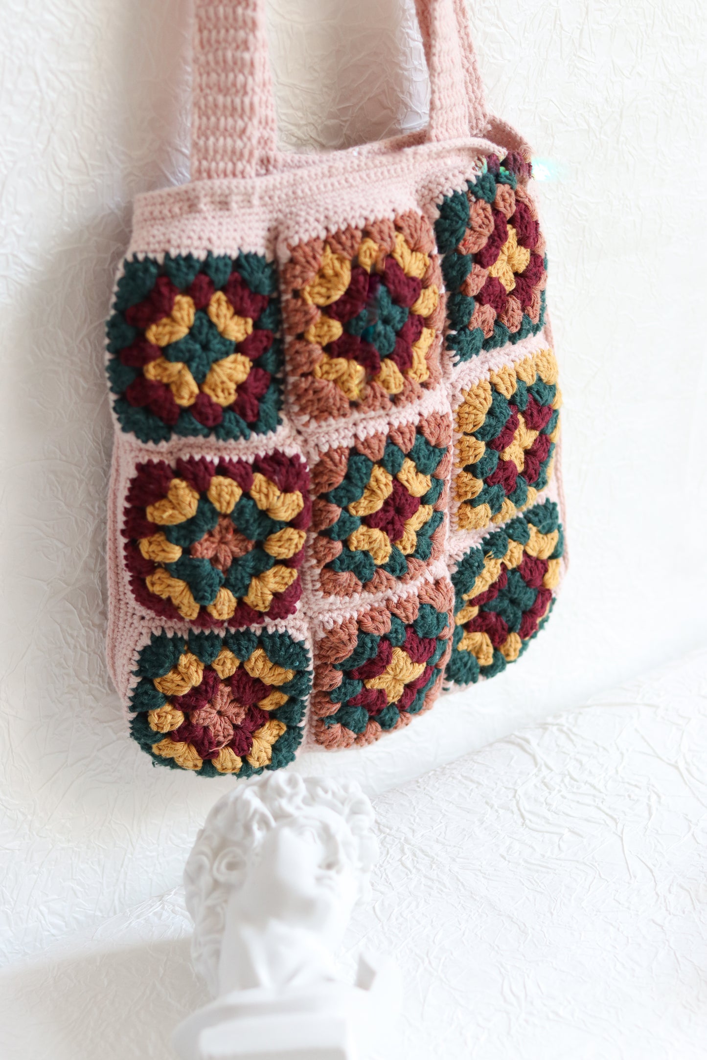 Granny Square Bag, Crochet Bag, Crochet Purse, Crochet tote Bag, Retro Bag, Hippie Bag,Gift for Her, Boho Bag, Vintage Style, Bag For Women