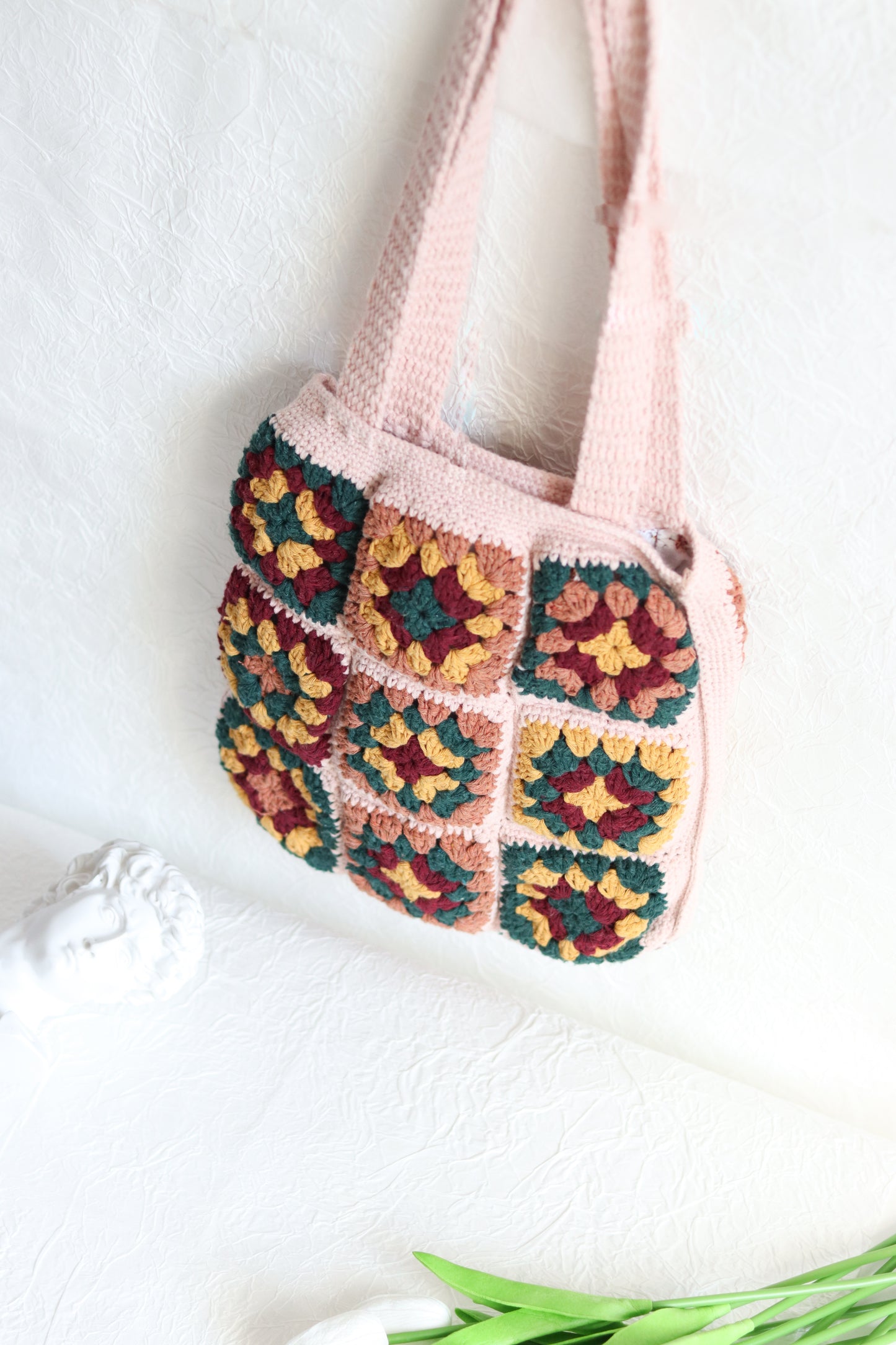 Granny Square Bag, Crochet Bag, Crochet Purse, Crochet tote Bag, Retro Bag, Hippie Bag,Gift for Her, Boho Bag, Vintage Style, Bag For Women