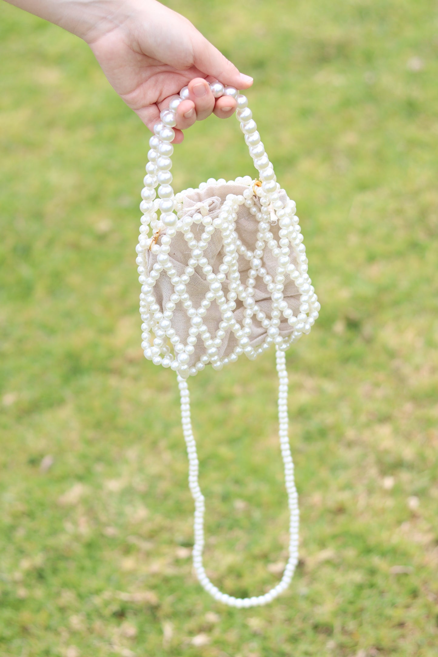 Mini Pearl Decor Bucket Bag, Elegant Crossbody Bag, Women's Fashion Handbag, Shoulder Bag & Purse