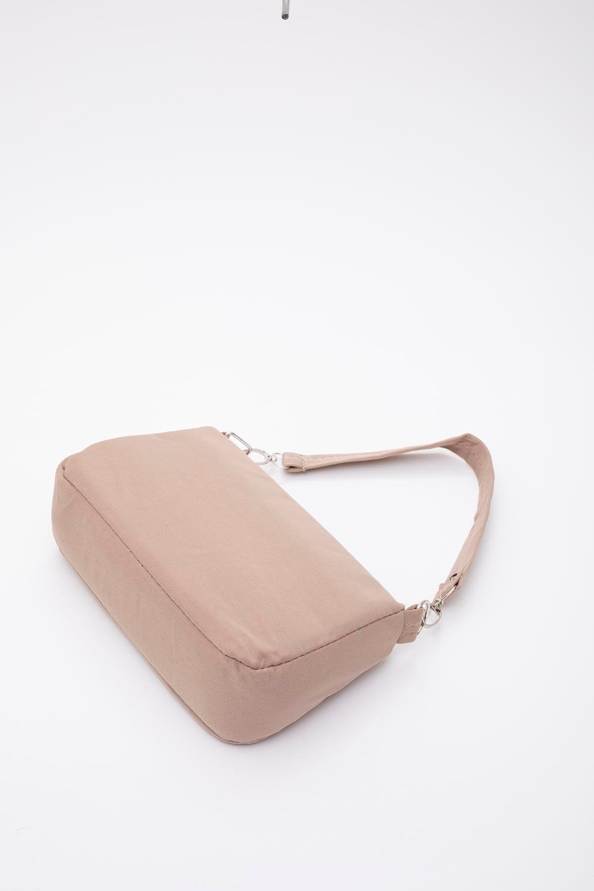 Mink I Casual Sports Canvas Fabric Baguette Women's Hand And Shoulder Bag