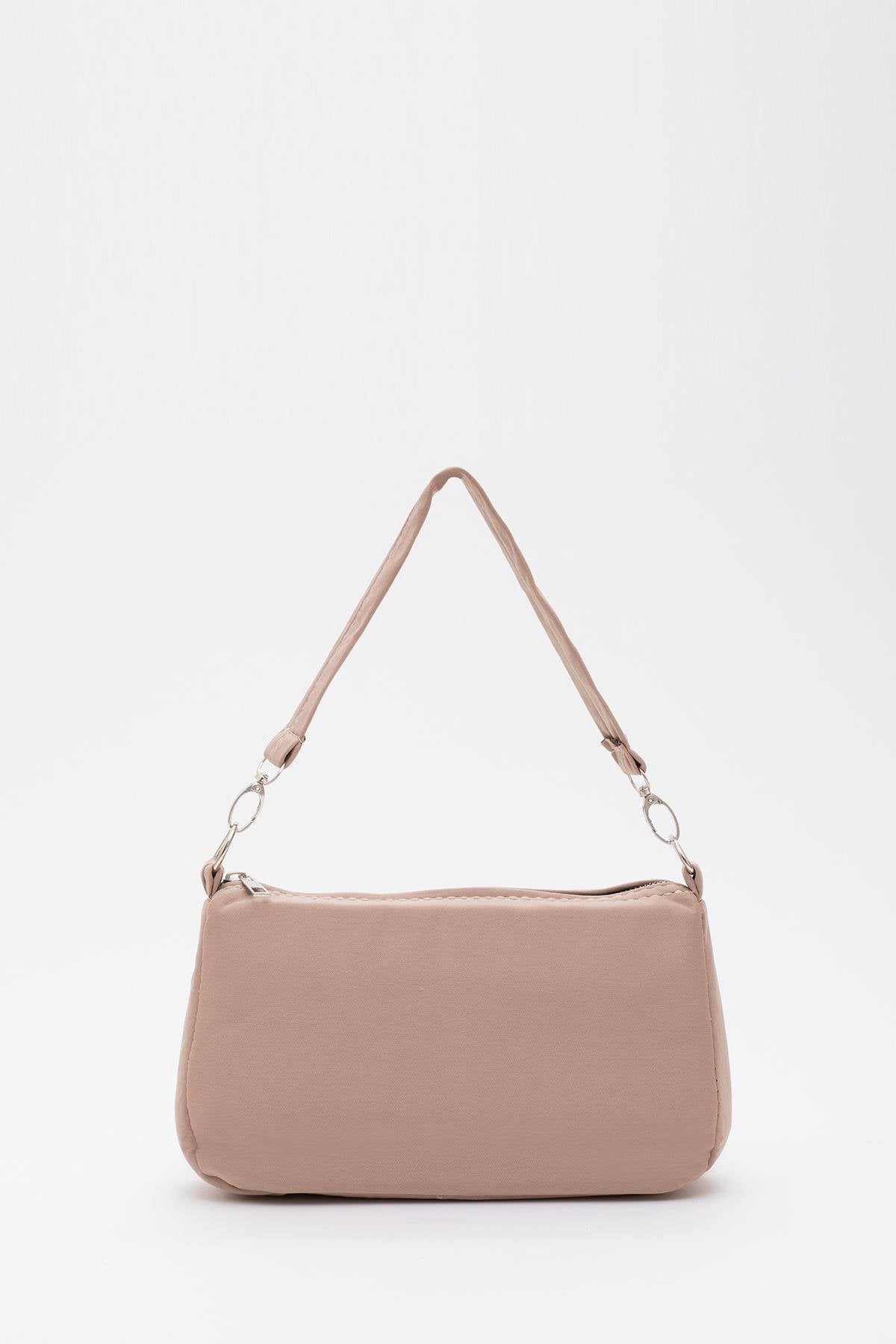 Mink I Casual Sports Canvas Fabric Baguette Women's Hand And Shoulder Bag