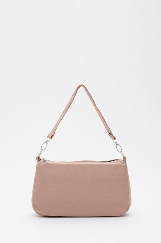 Mink I Casual Sports Canvas Fabric Baguette Women's Hand And Shoulder Bag