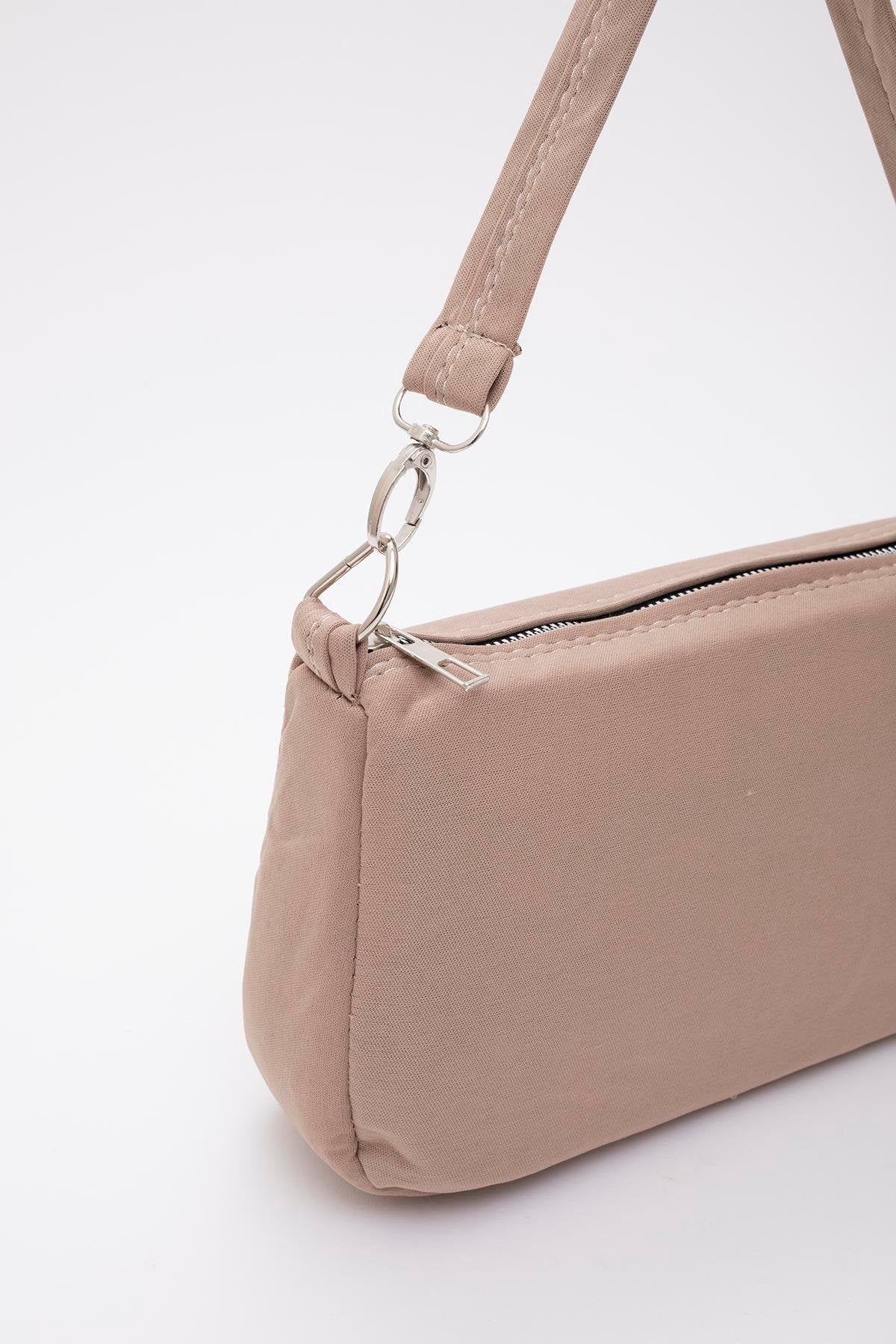 Mink I Casual Sports Canvas Fabric Baguette Women's Hand And Shoulder Bag